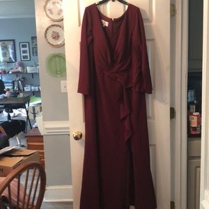 Azazie mother of the bride rauched full length dress. Worn once! Size 22 great!
